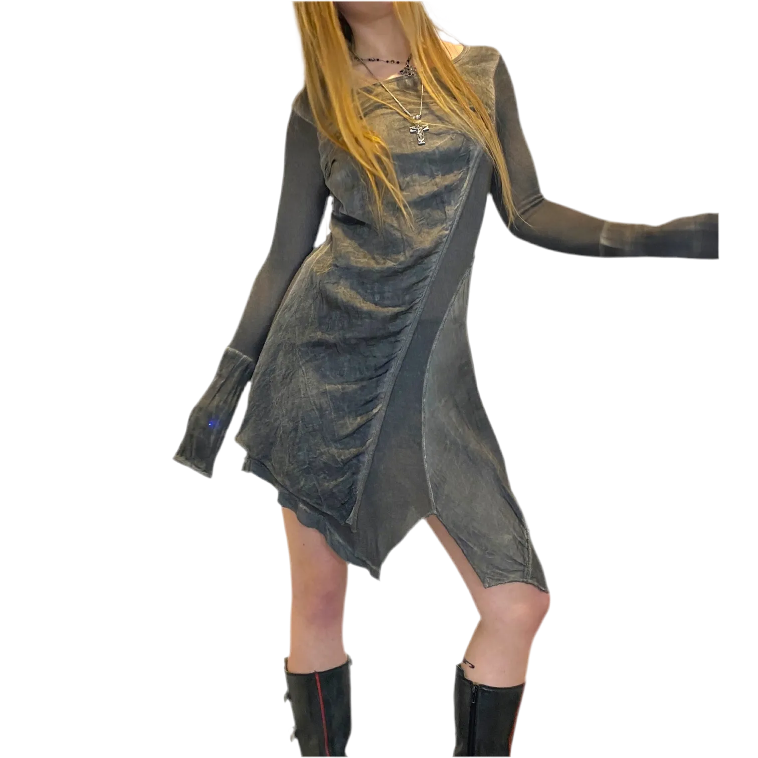 Vintage Ethereal Grunge Midi Dress (S/M)
