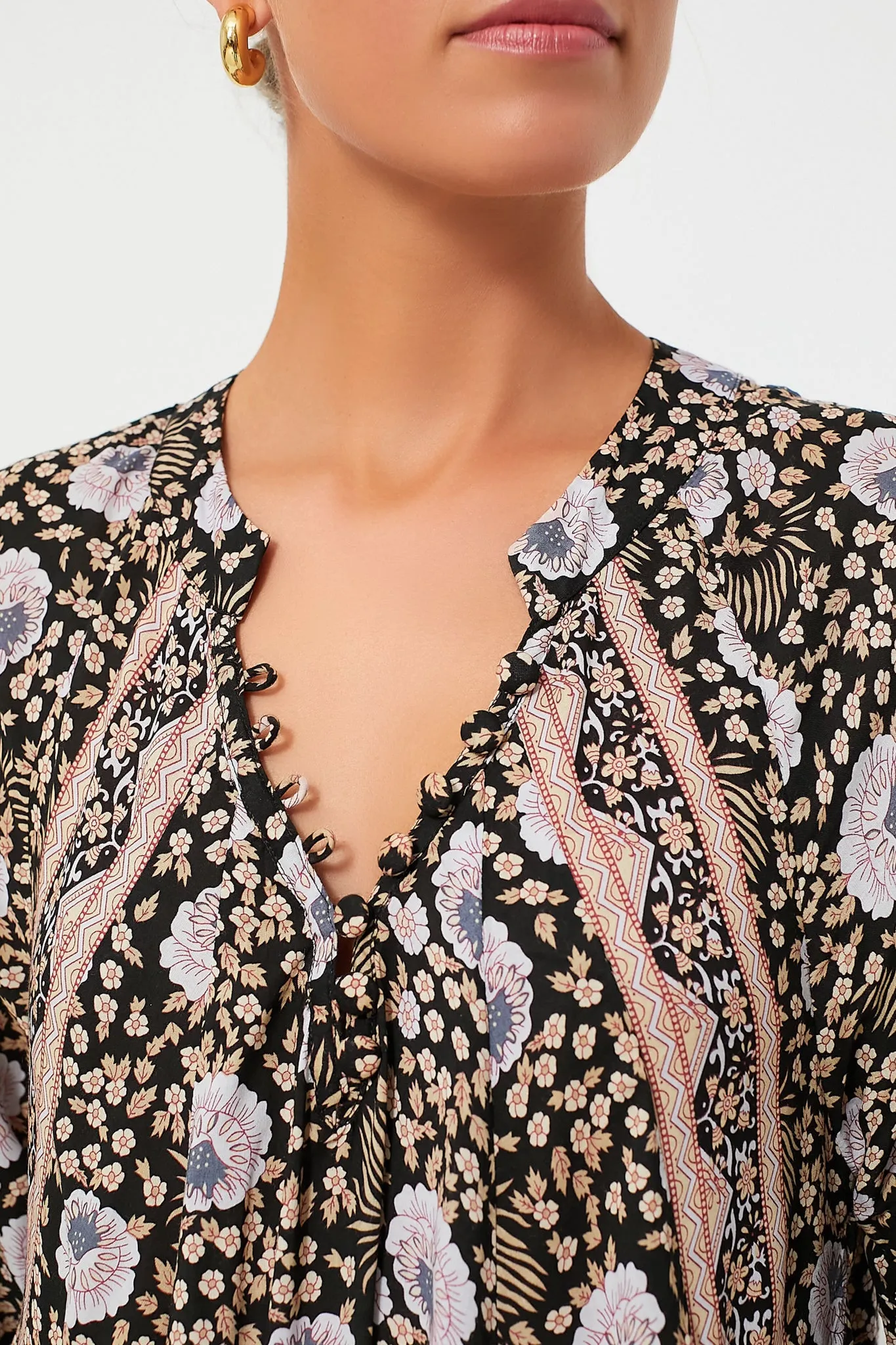 Vintage Flowers Sepia Fiore Maxi
