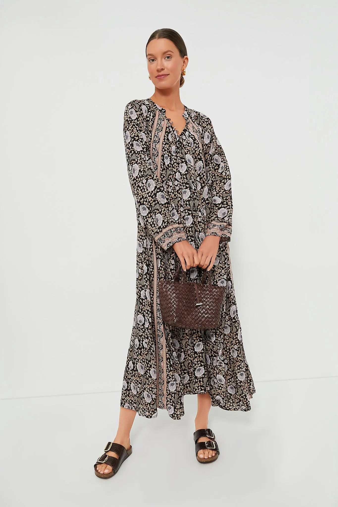Vintage Flowers Sepia Fiore Maxi