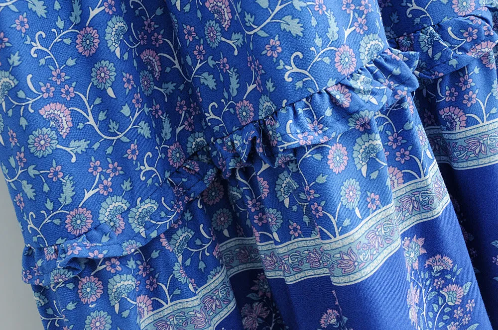 Vintage Ruffle Hem Summer Dress