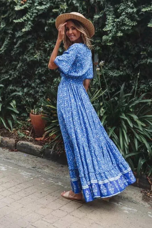 Vintage Ruffle Hem Summer Dress