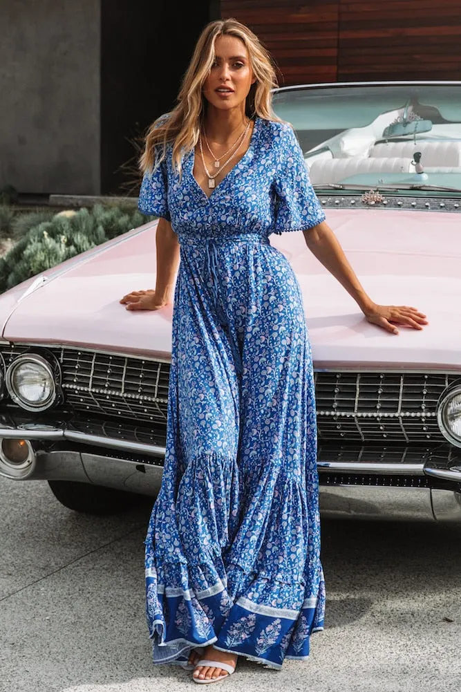 Vintage Ruffle Hem Summer Dress